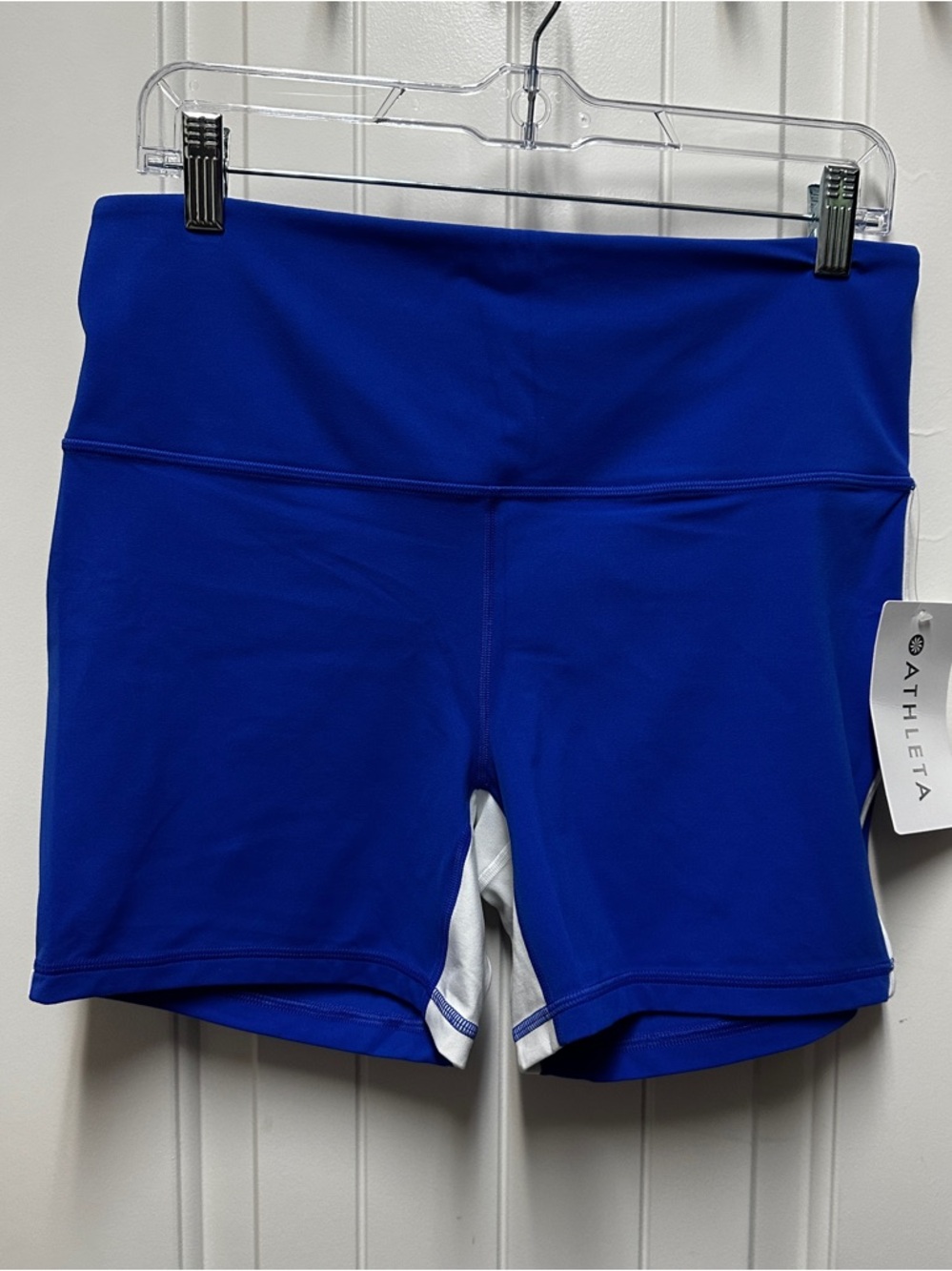 Athleta Elation Tipped Mini Short Royal Blue NWT!  Size L